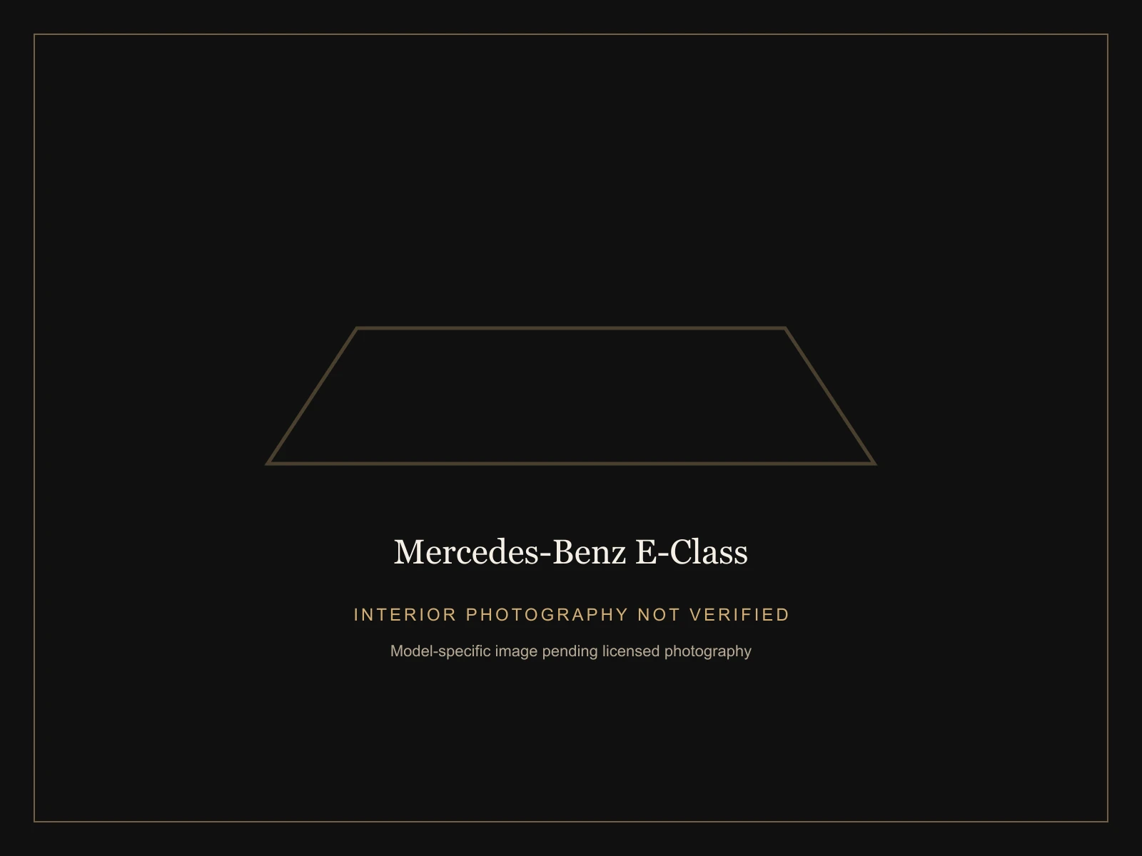 Mercedes-Benz E-Class interior photo placeholder