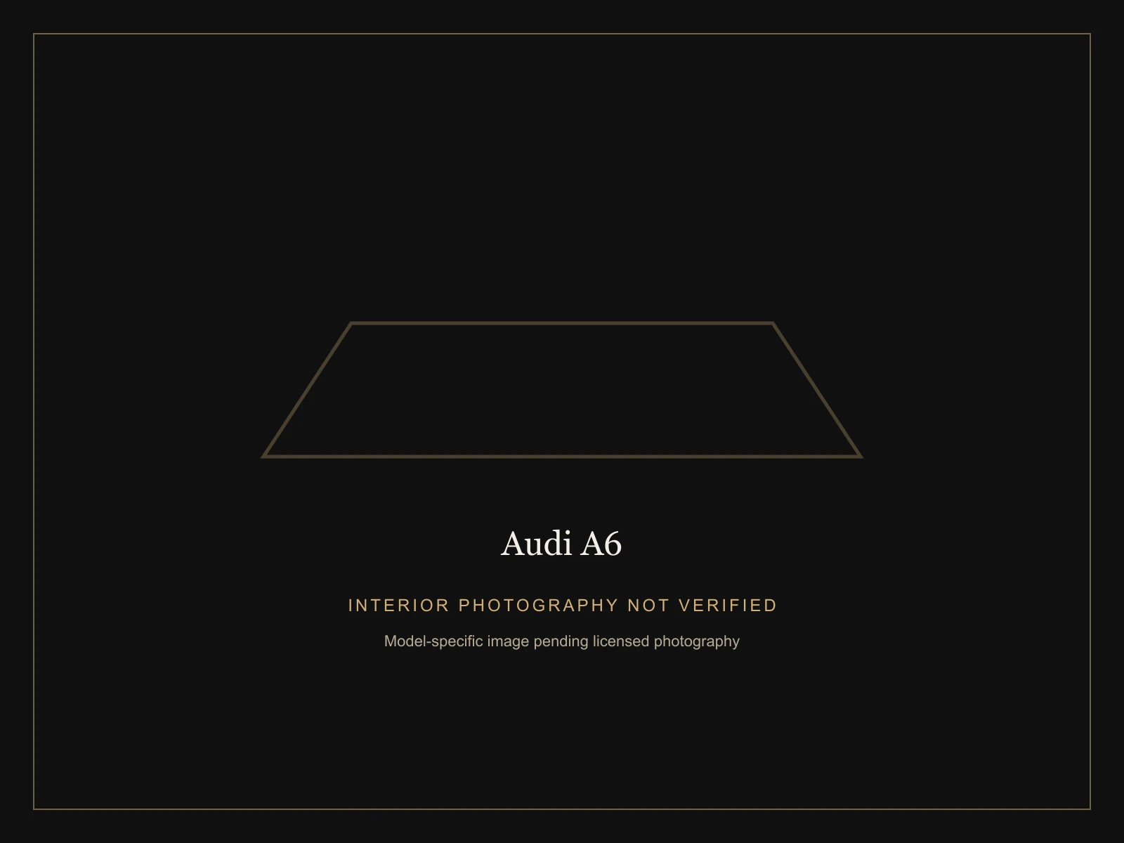 Audi A6 interior photo placeholder