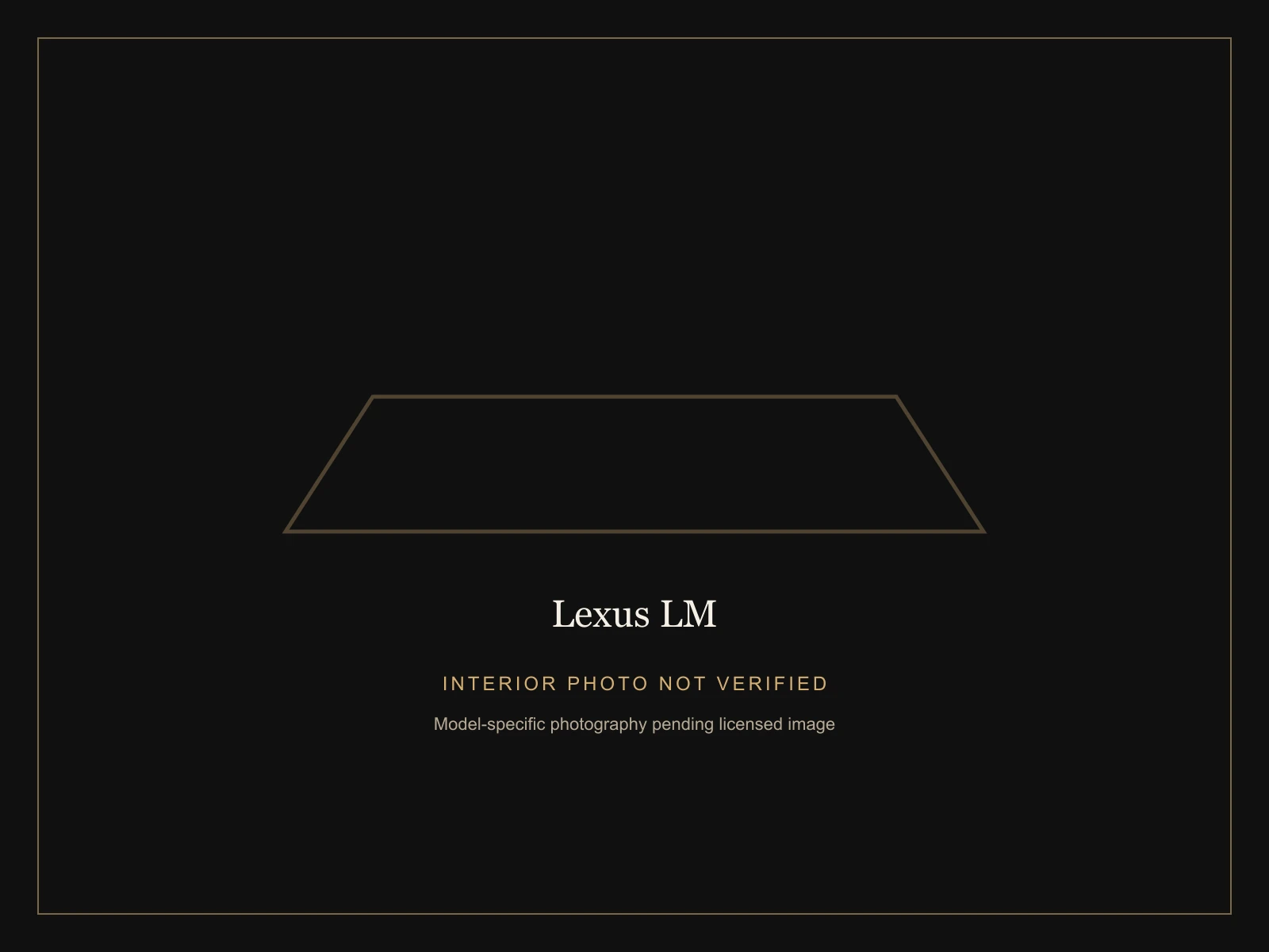 Lexus LM interior photo placeholder